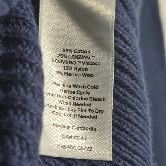 Talbot Women's Shaker Stitch Split Neck Sweater. Size Medium - Picture 7 of 8